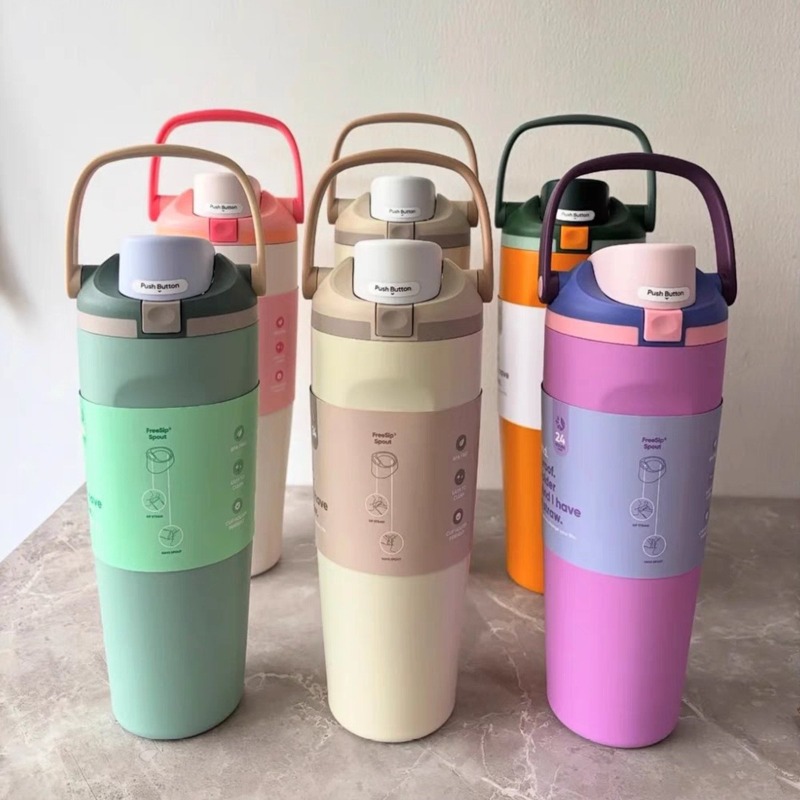 Smart Water Bottle Tracker - 960ml Double-Wall Vacuum Insulated Cup with
