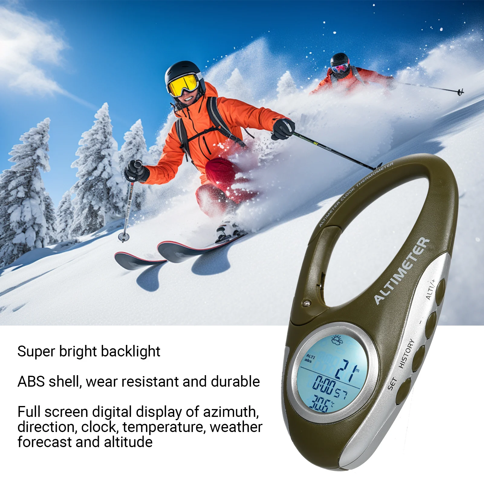 Electronic Altimeter Carabiner - Electronics And Gadgets Ce reseña y precio