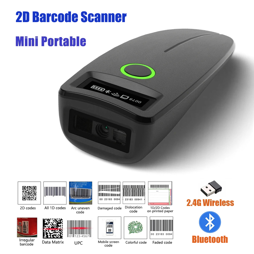 2D Barcode Scanner W7 Mini Wir - Barcode Scanner Wireless reseña y precio