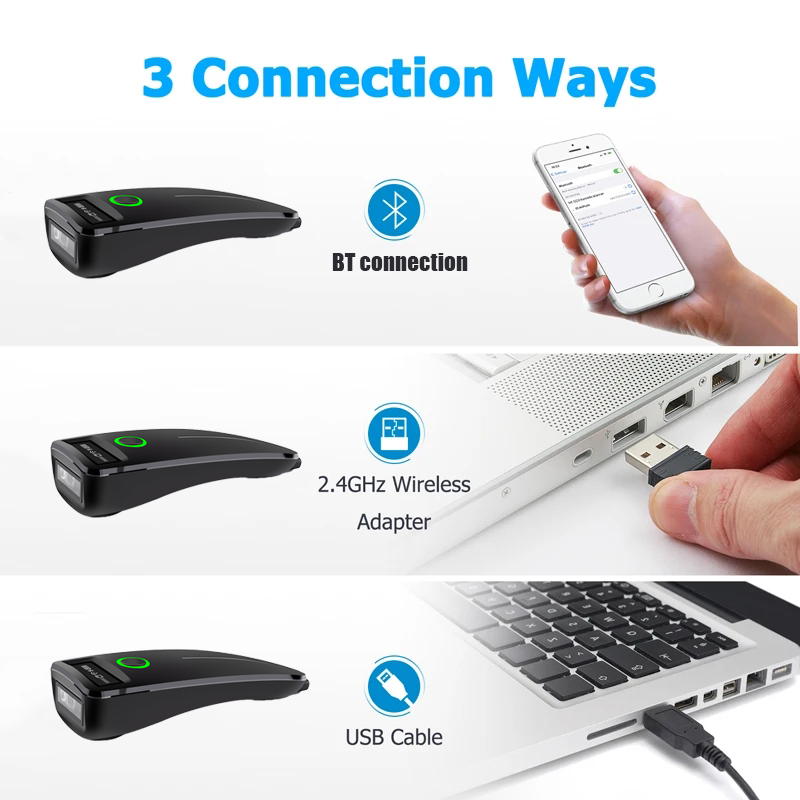 2D Barcode Scanner W7 Mini Wir - Barcode Scanner Wireless reseña y precio