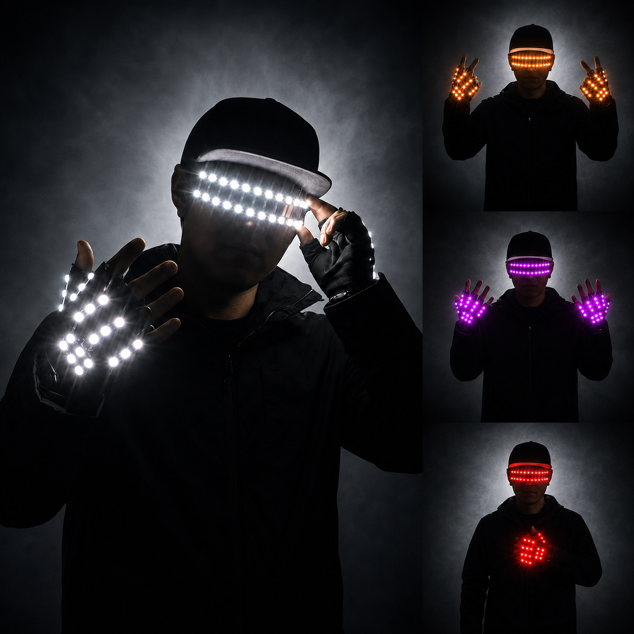 LED Flashing Gloves and Glasse - Led Gloves Music reseña y precio
