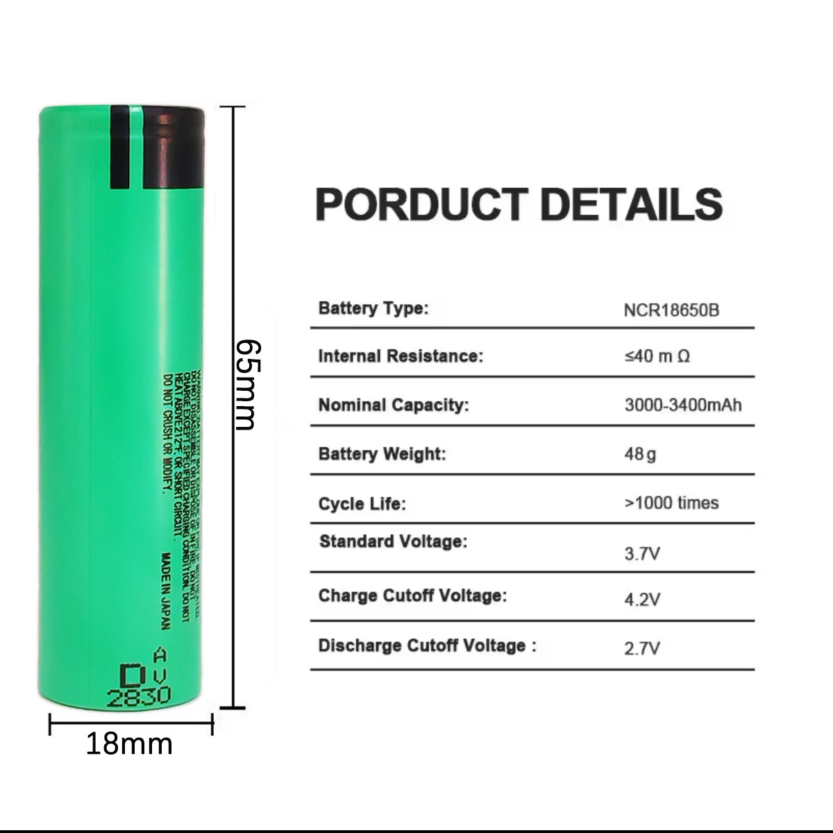 18650 Battery 3.7V 3000MAH Hig - Electronics And Gadgets Ce reseña y precio