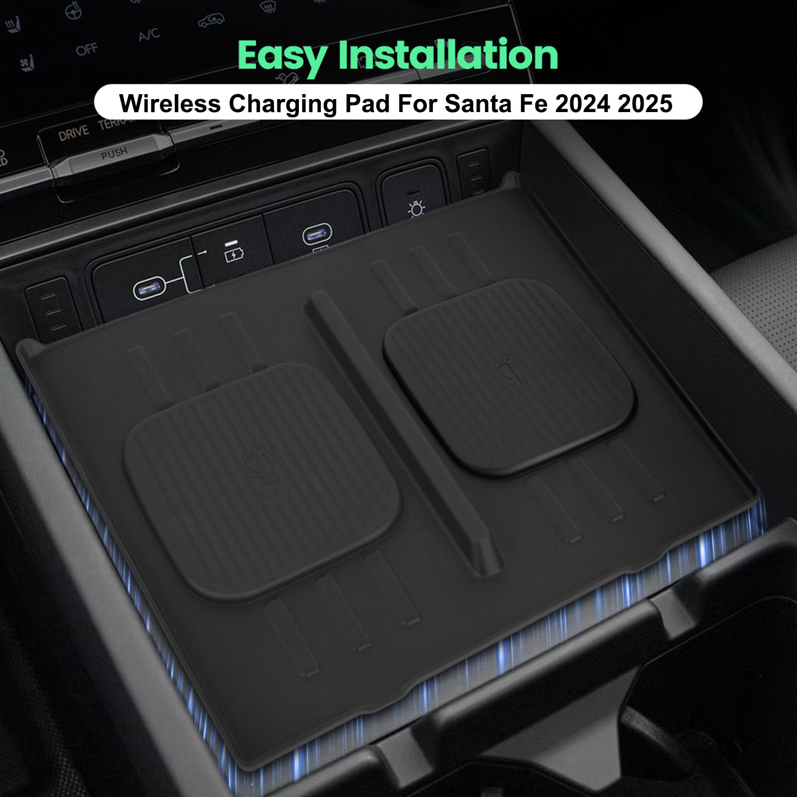 for Hyundai Santa Fe 2024 Wire - Wireless Phone Charger Pad reseña y precio