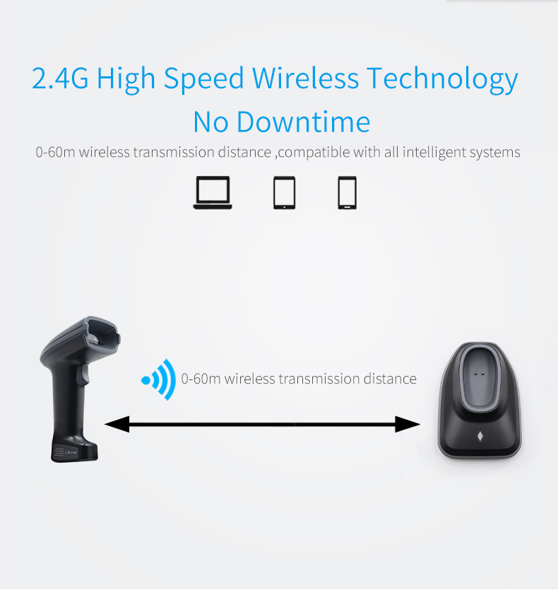 Wireless Barcode Scanner with  - Barcode Scanner Wireless reseña y precio