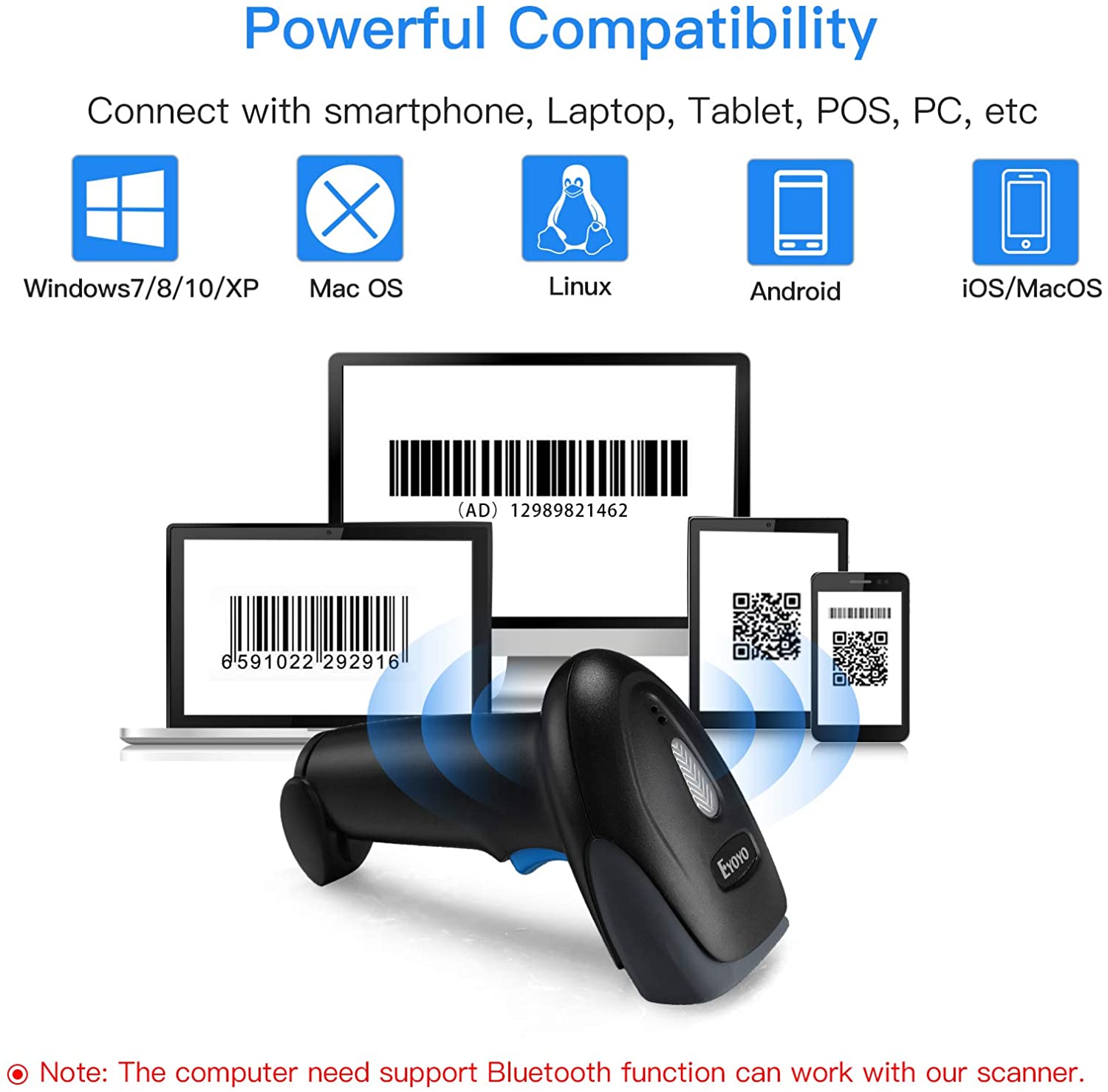 YOKO BWM930 Bluetooth Barcode  - Barcode Scanner Wireless reseña y precio