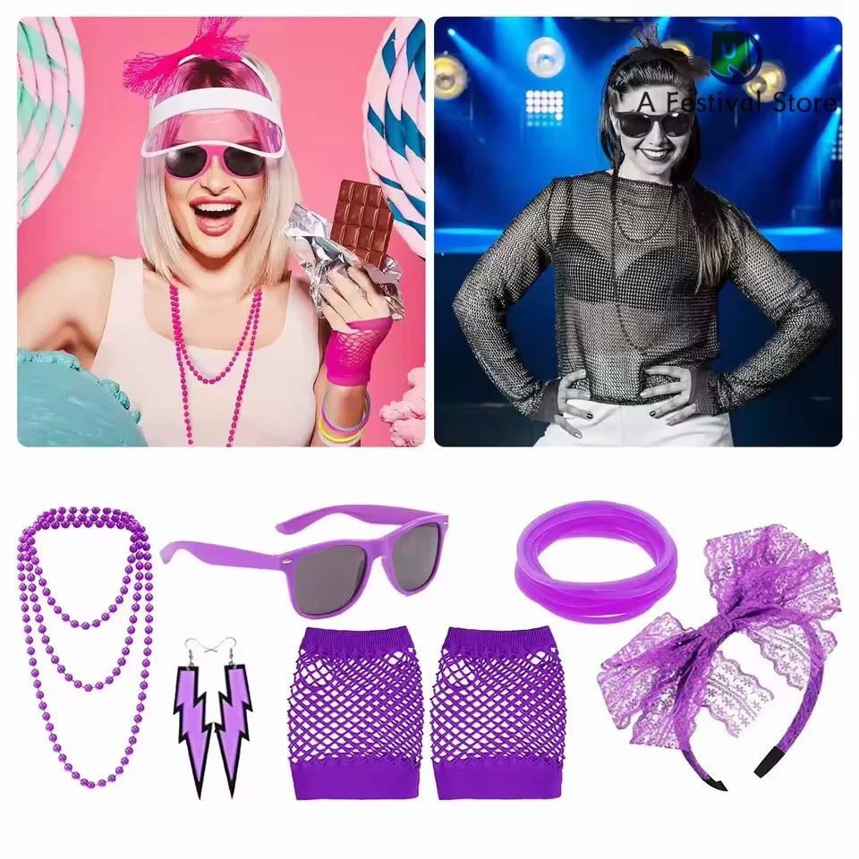 1980s Dance Party Accessories  - Led Gloves Music reseña y precio