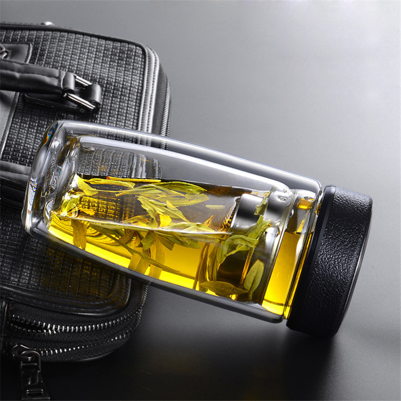 380ml Double Wall Glass Water  - Smart Water Bottle Tracker reseña y precio