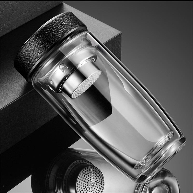 380ml Double Wall Glass Water  - Smart Water Bottle Tracker reseña y precio