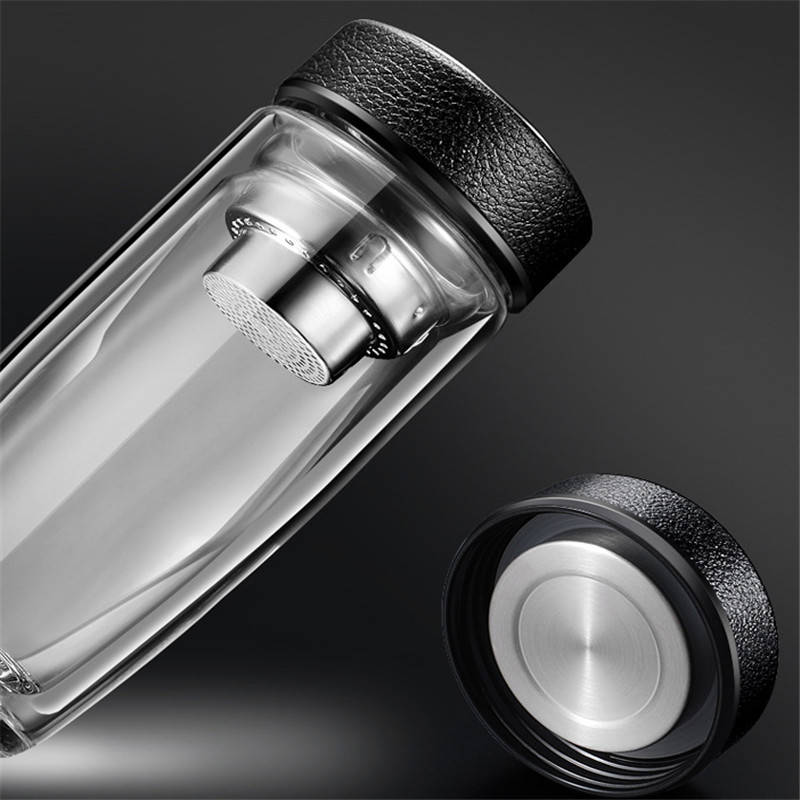 380ml Double Wall Glass Water  - Smart Water Bottle Tracker reseña y precio