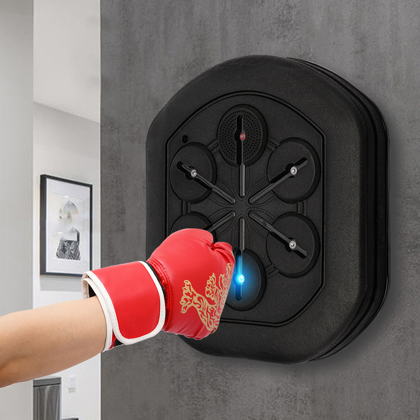 Music Boxing Machine Wall-Moun - Led Gloves Music reseña y precio