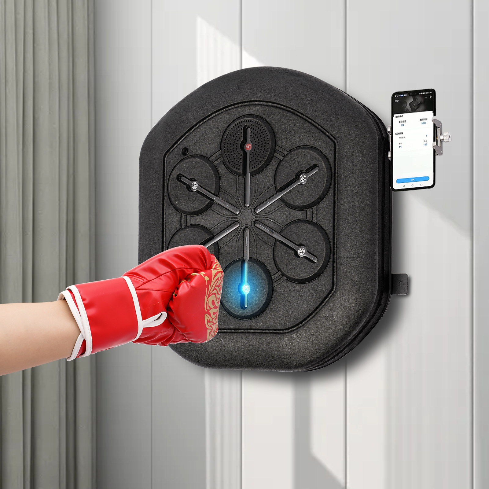 Music Boxing Machine Wall-Moun - Led Gloves Music reseña y precio