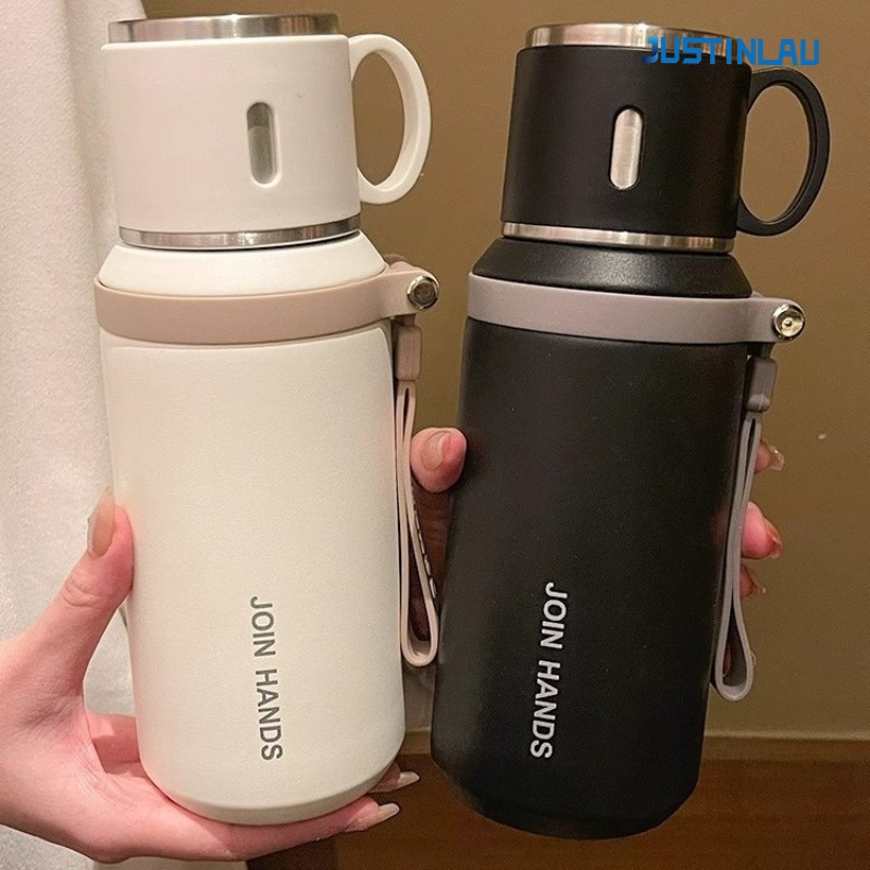JUSTINLAU 600/800ML Thermos Cu - Smart Water Bottle Tracker reseña y precio
