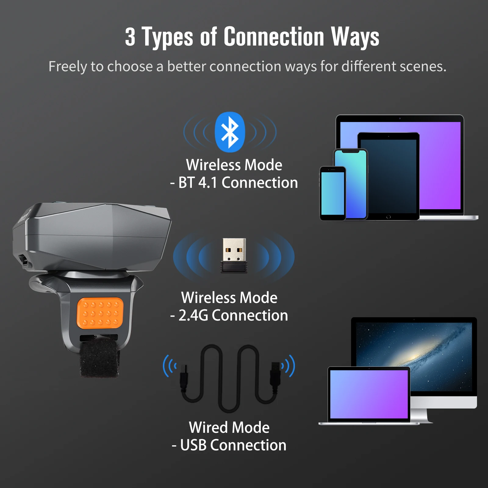 Eyoyo EY-016L Mini Wireless Bl - Barcode Scanner Wireless reseña y precio