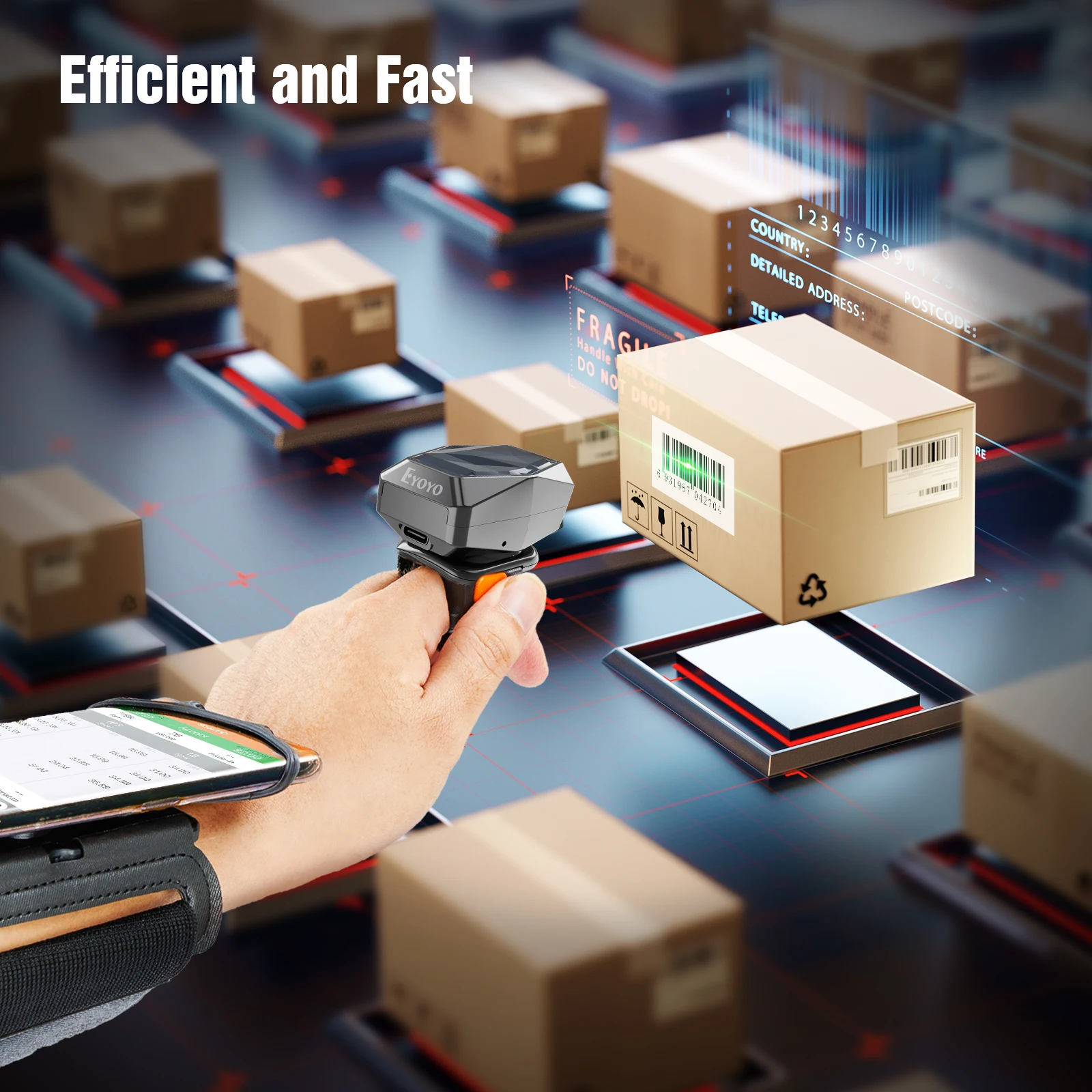 Eyoyo EY-016L Mini Wireless Bl - Barcode Scanner Wireless reseña y precio