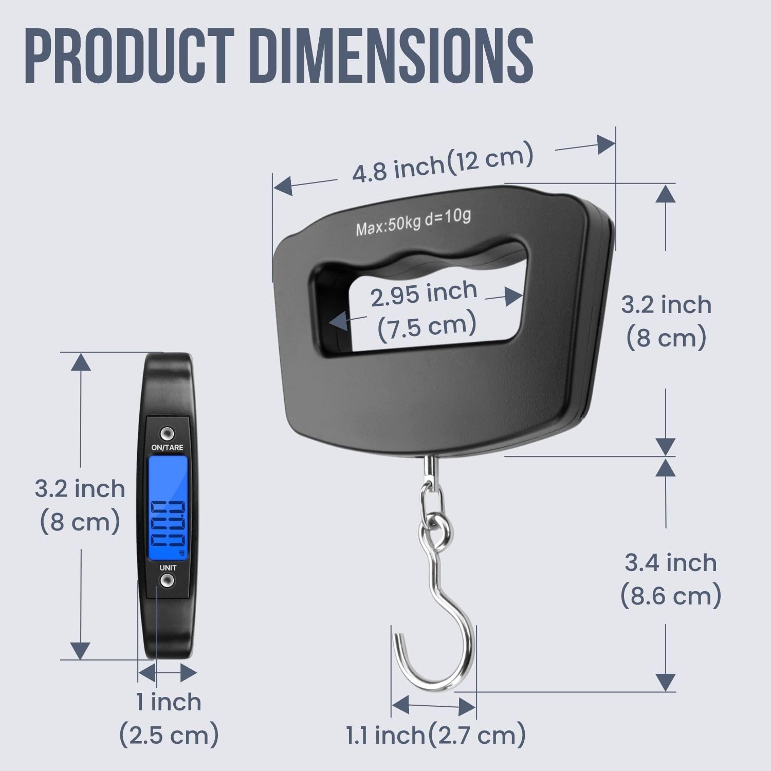 50Kg 10g Luggage Weight Scale, - Unique Electronics Gadgets reseña y precio