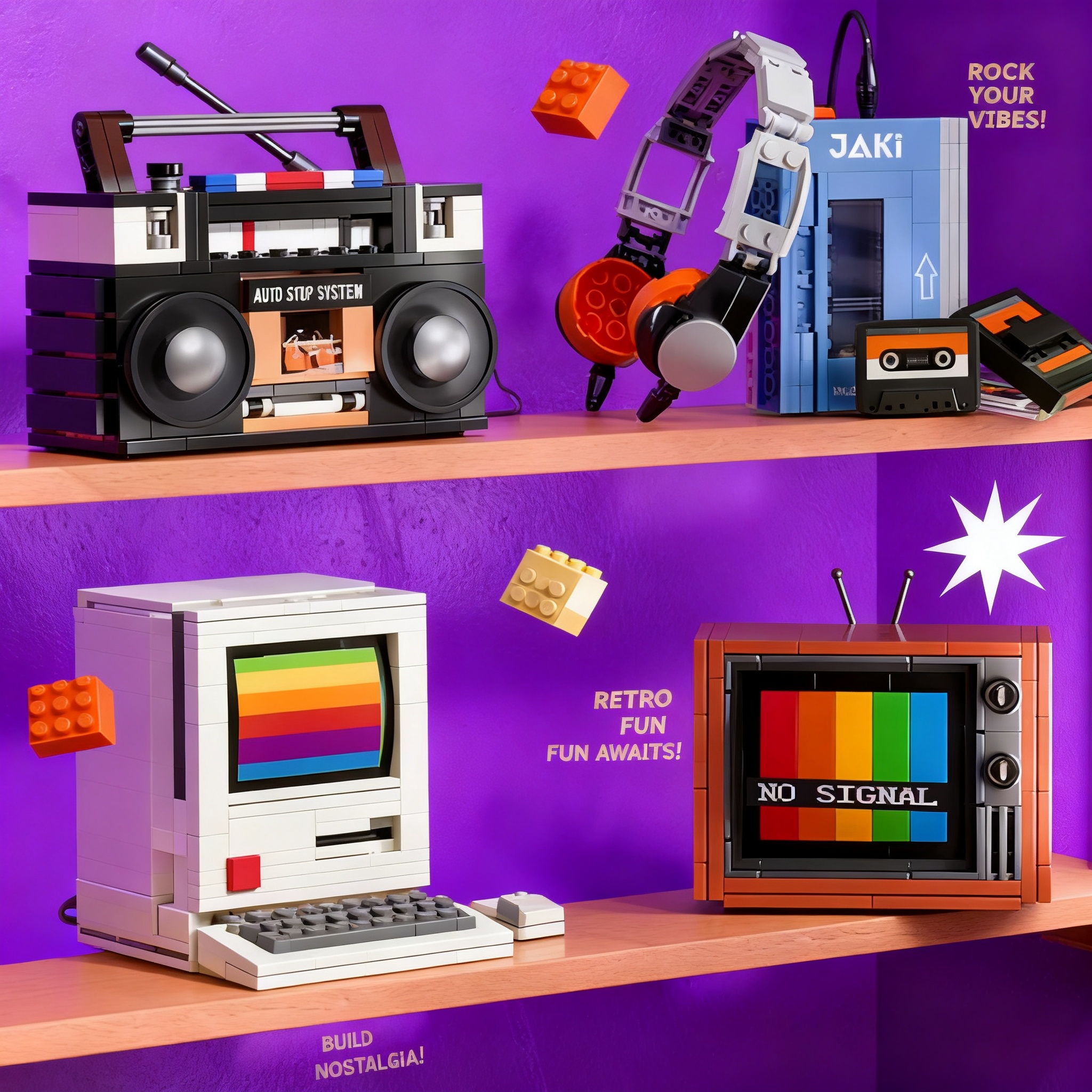 Retro DIY Building Blocks TV R - Handheld Game Console reseña y precio