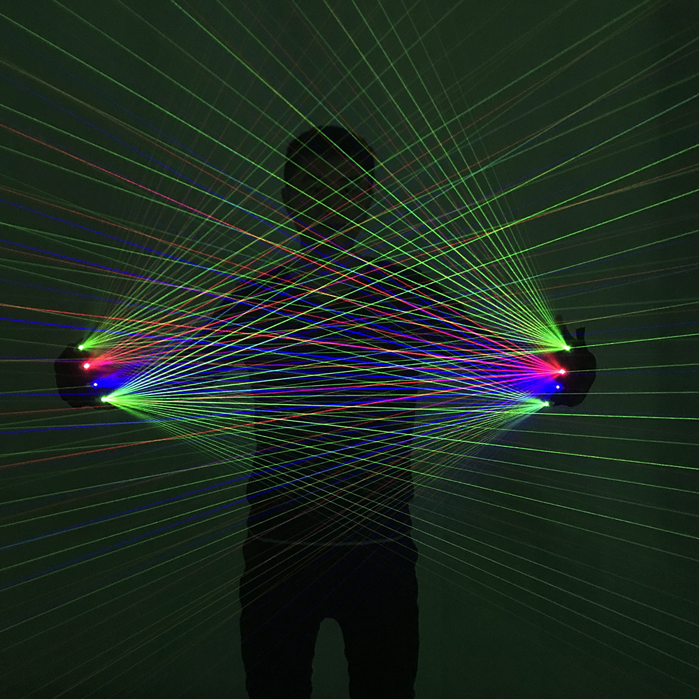 2 in 1 RGB Laser Gloves Multi- - Led Gloves Music reseña y precio