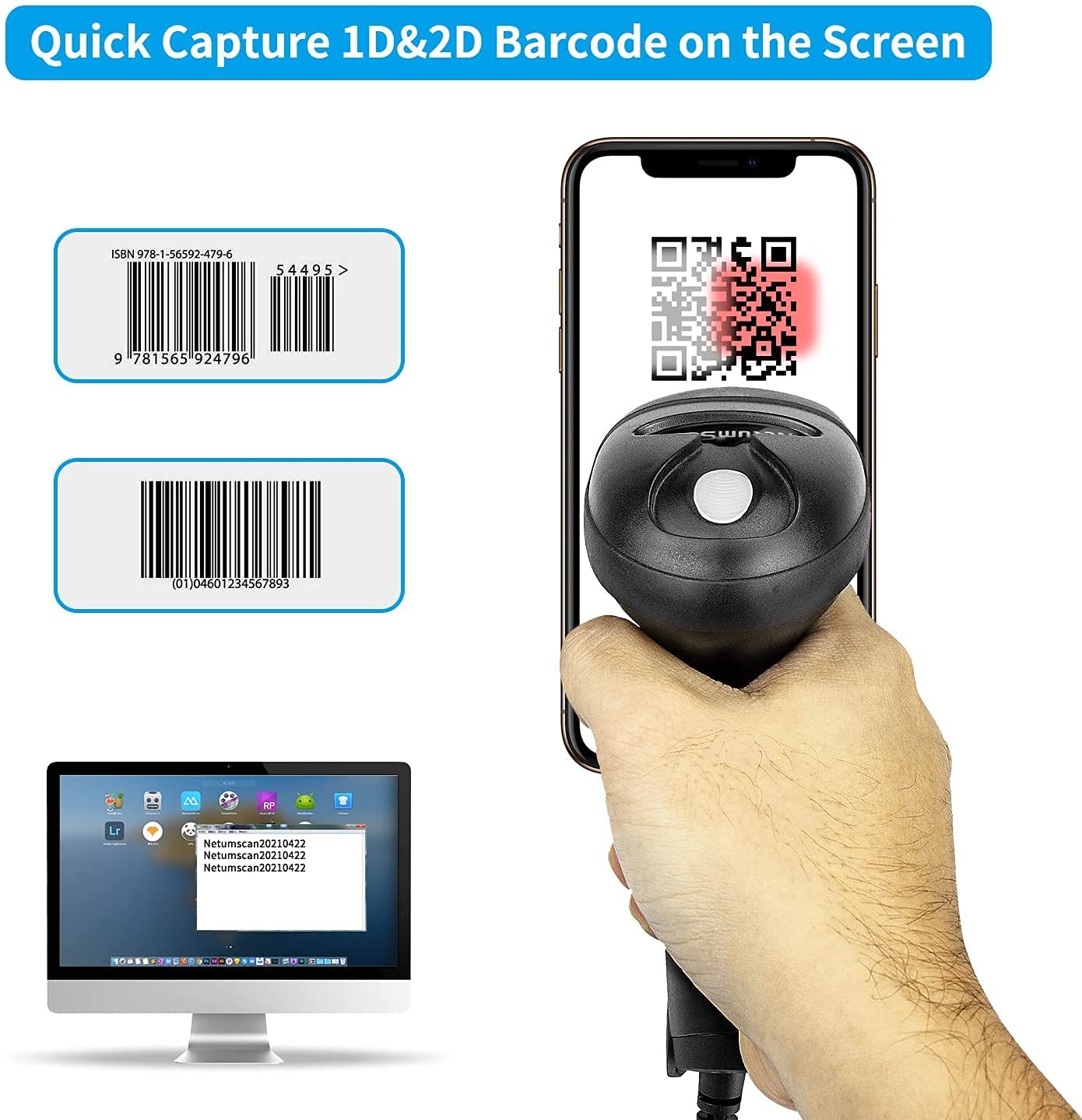 NETUM L5 Wired 2D Barcode Scan - Barcode Scanner Wireless reseña y precio