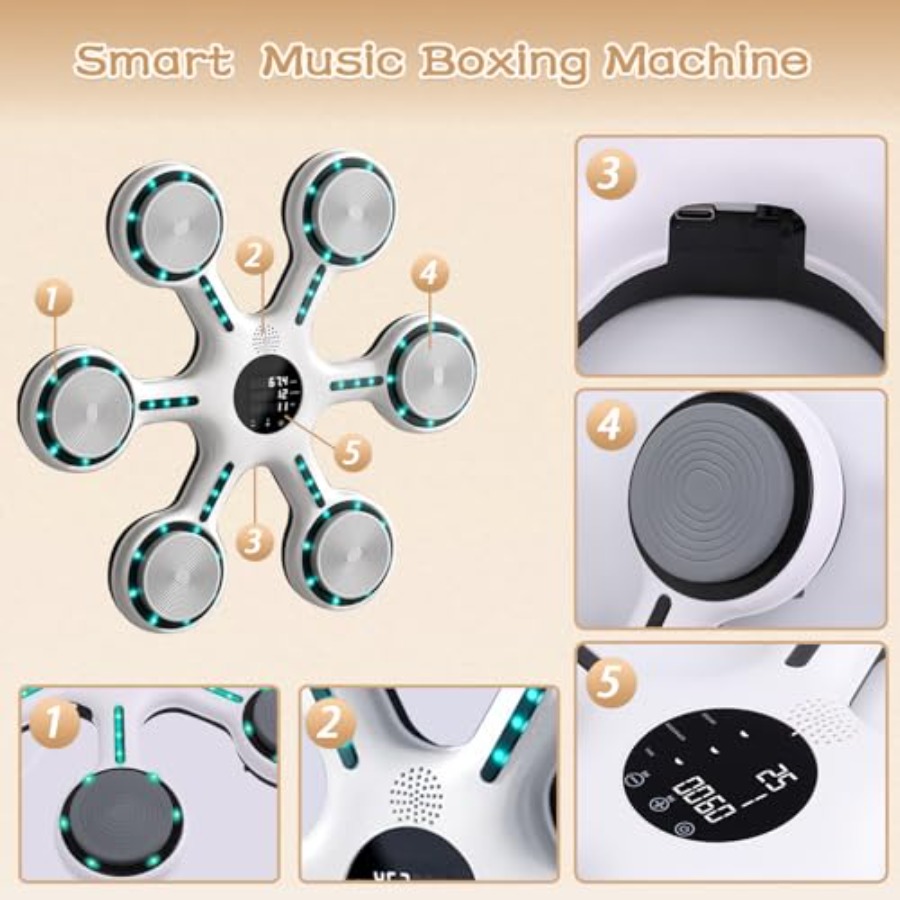 Wall Mounted Music Boxing Mach - Led Gloves Music reseña y precio