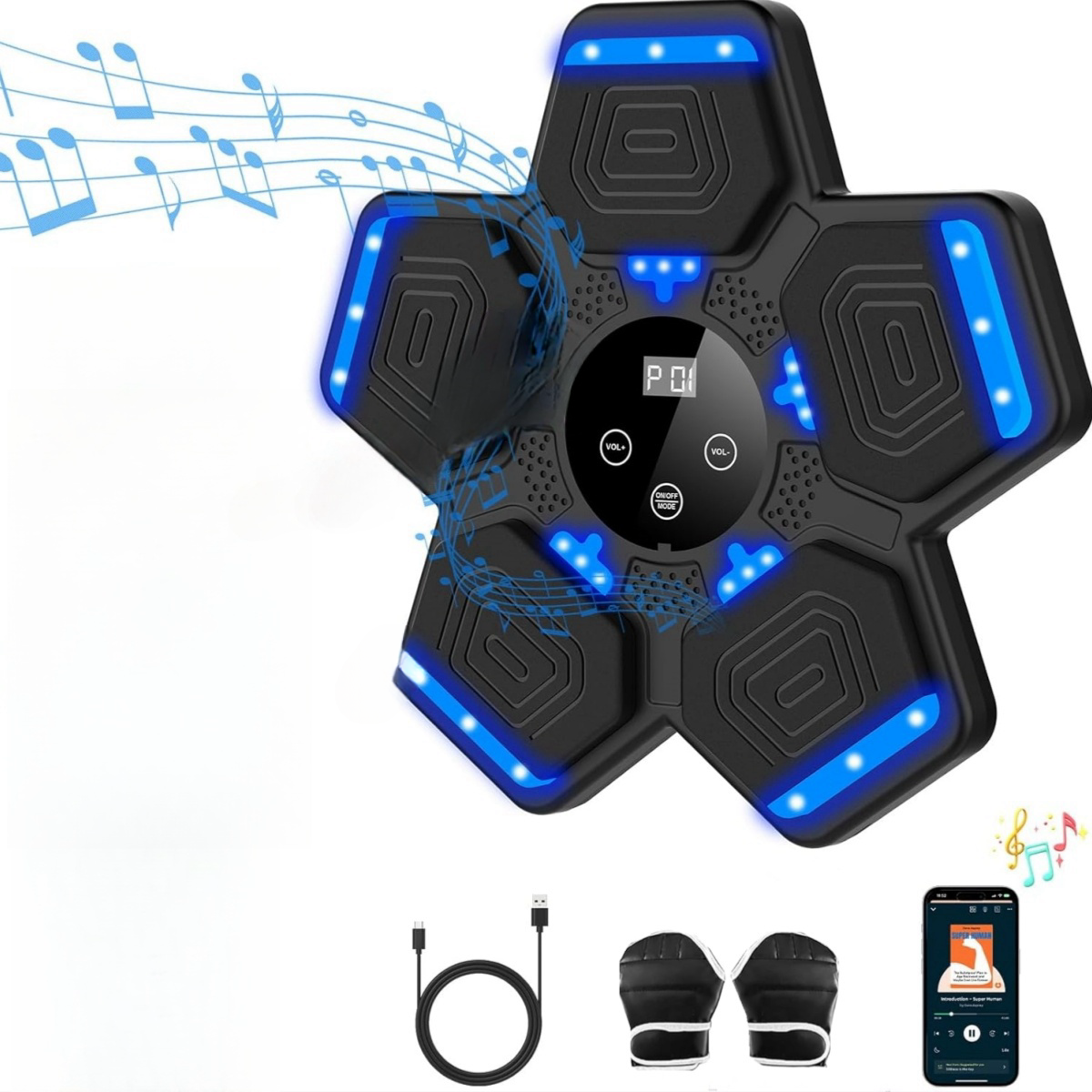 Smart Bluetooth Music Boxing M - Led Gloves Music reseña y precio