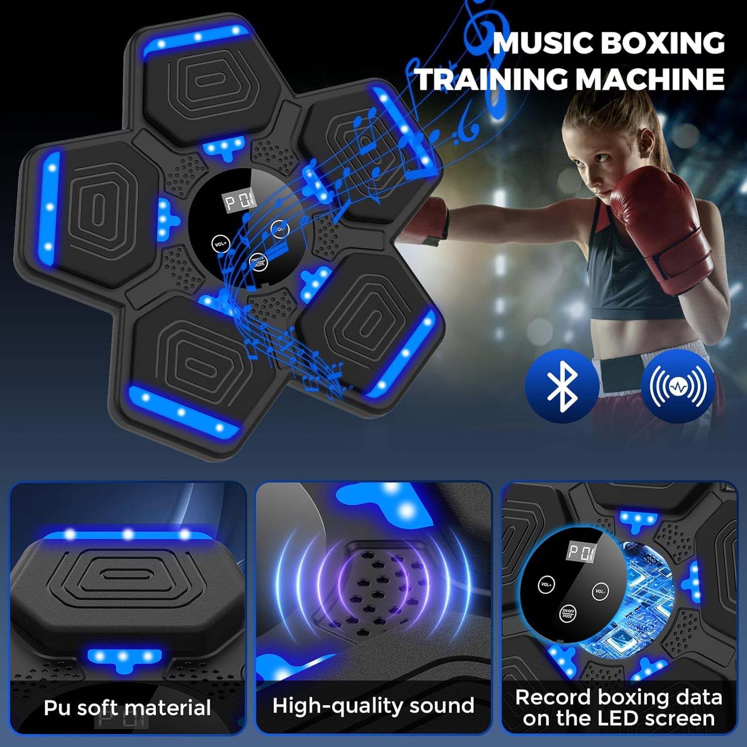Smart Bluetooth Music Boxing M - Led Gloves Music reseña y precio