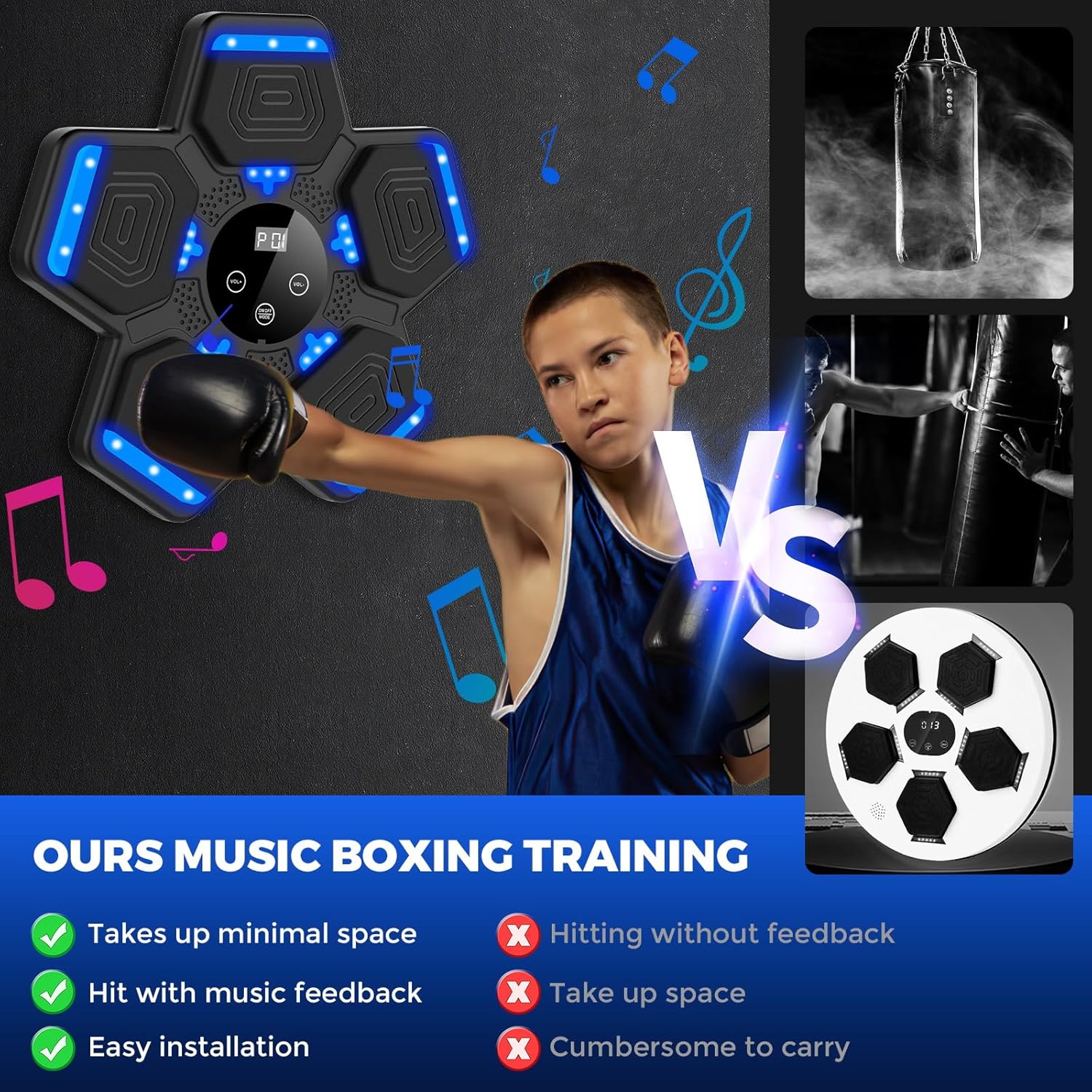 Smart Bluetooth Music Boxing M - Led Gloves Music reseña y precio