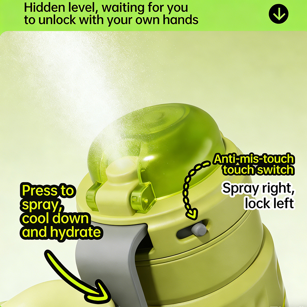 750ML Portable Mist Spray Wate - Smart Water Bottle Tracker reseña y precio