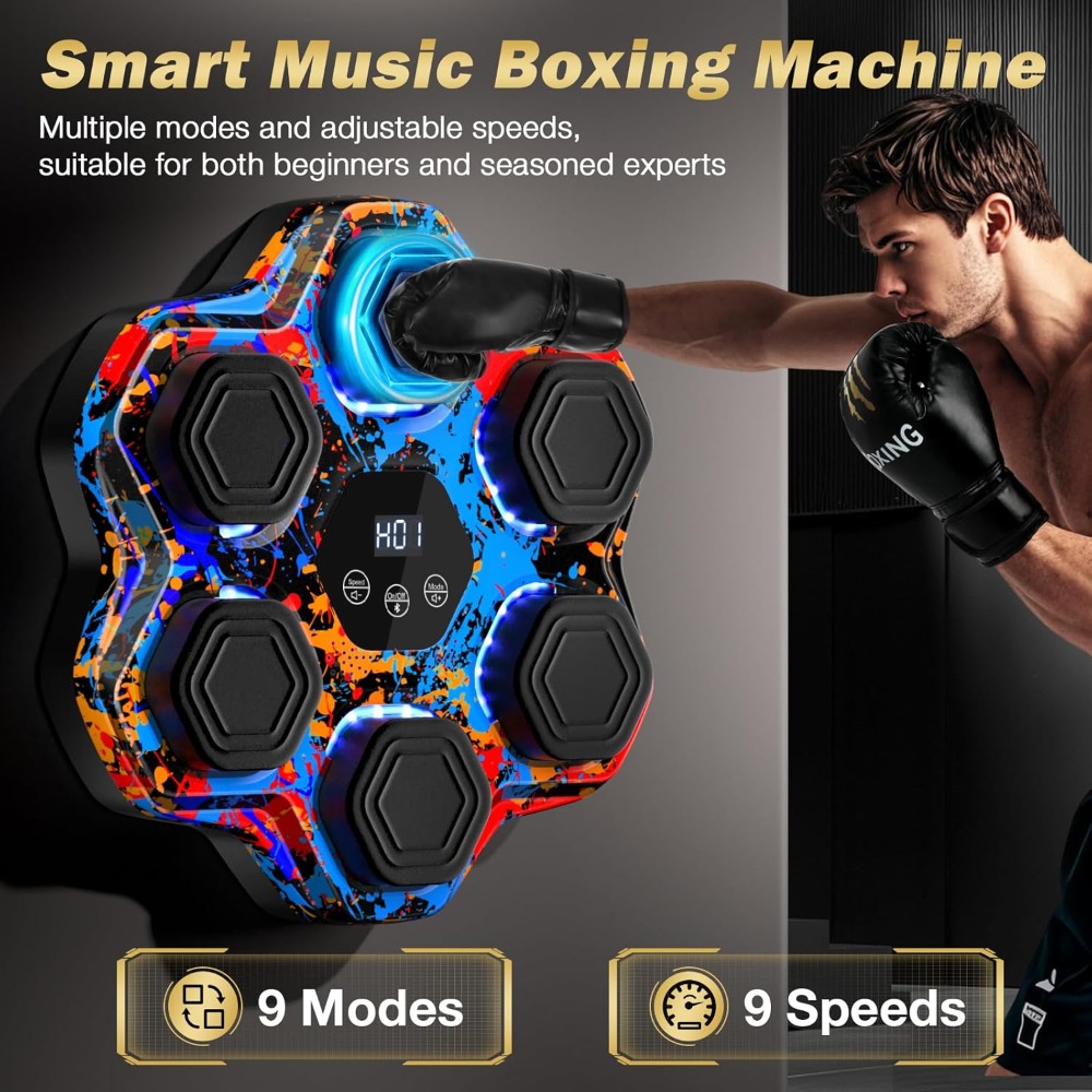 Smart Bluetooth Boxing Machine - Led Gloves Music reseña y precio