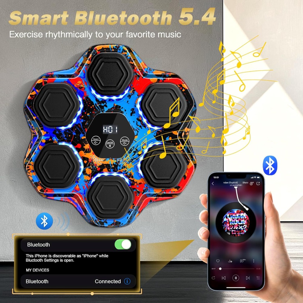 Smart Bluetooth Boxing Machine - Led Gloves Music reseña y precio