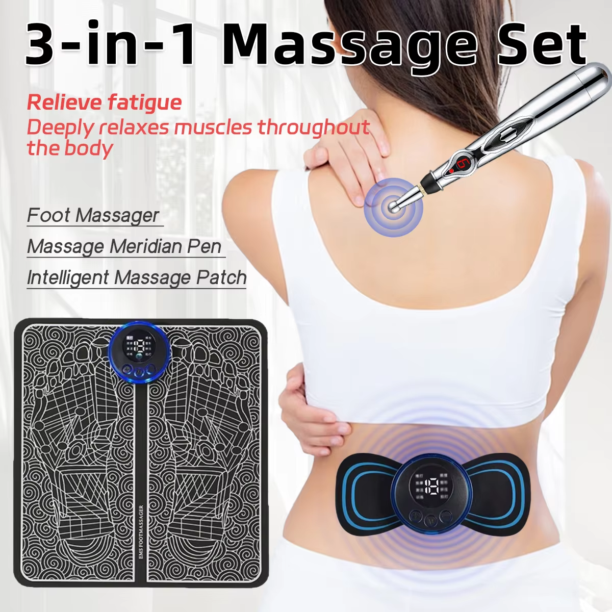 3PCS Home Massager Set EMS Foo - Unique Electronics Gadgets reseña y precio