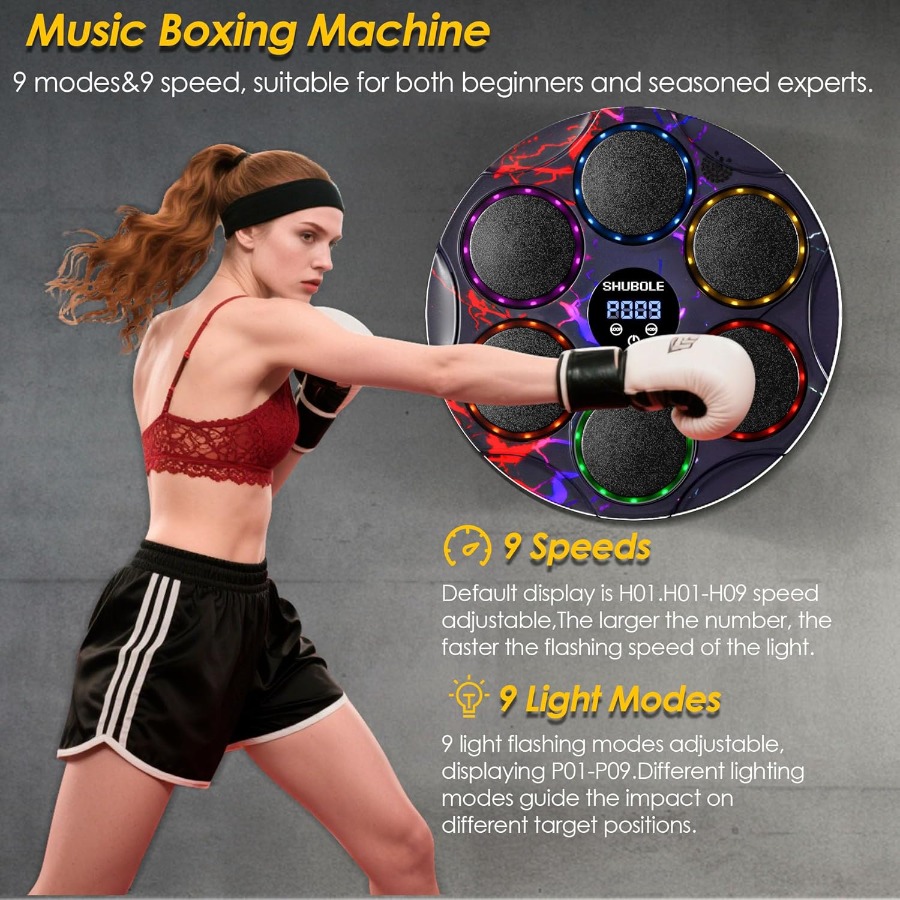 Wall Mounted Music Boxing Mach - Led Gloves Music reseña y precio