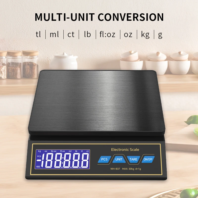 LCD Digital Kitchen Scale 30kg - Unique Electronics Gadgets reseña y precio