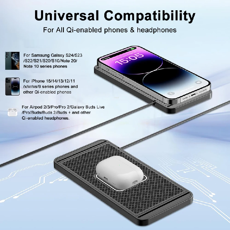 Car Wireless Charger Silicone  - Wireless Phone Charger Pad reseña y precio